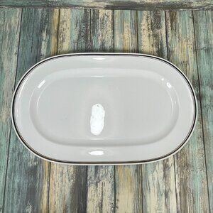 LENOX Gold Mist Décor Line Hotelware White Gold 13 ¼” Oval Serving Platter